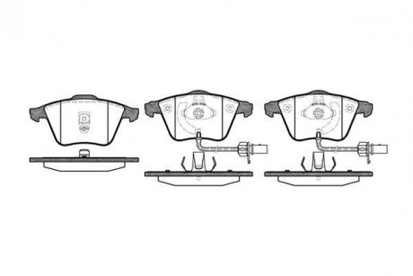 Тормозные колодки перед. Audi A4/A6/A8 00- WOKING P8643.02