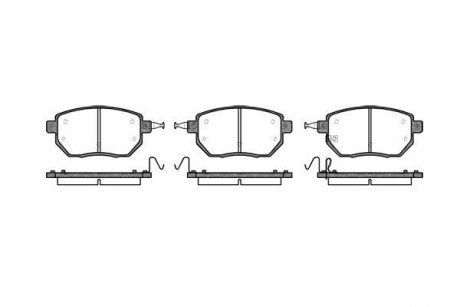 Колодки гальмівні диск. перед. (Remsa) Infiniti Fx 3.5 02-08,Infiniti Fx 4.5 02-08 (P8853.02) WOKING P885302