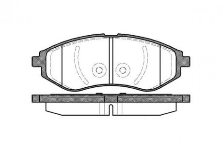 Колодка тормозная Авео перед (к-т 4 шт) WOKING P8863.00