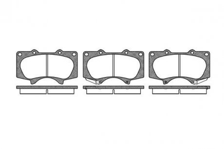 Гальмівні колодки перед. Toyota Land Cruiser/Hilux VII/Lexus GX/ MITSUBISHI PAJERO 01- (sumitomo) WOKING P8883.00