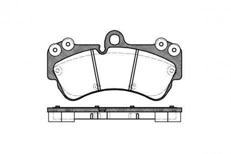 Колодки гальмові дискові передні Porsche Cayenne 3.0 02-10,Porsche Cayenne 3.2 02-10 WOKING P8943.00