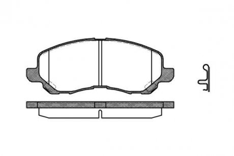 Колодки тормозные дисковые передние Citroen C4 aircross 2.0 10-,Dodge Caliber 2.0 06- WOKING P9043.12 (фото 1)