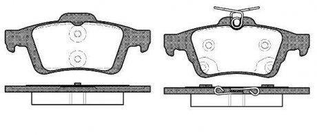 Колодки тормозные дисковые задние Ford C-max ii 1.0 10-,Ford C-max ii 1.6 10- WOKING P9423.70