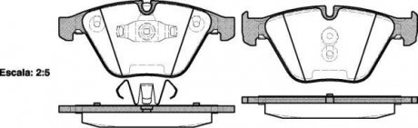 Гальмівні колодки перед. BMW 3 (E90)/5 (E60)/7 (E65) 02-13 (ATE) WOKING P9573.10 (фото 1)