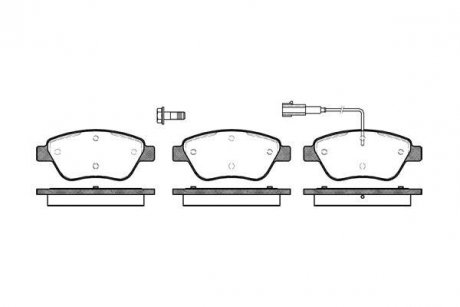 Колодки тормозные дисковые передние Citroen Nemo 1.4 08-,Citroen Nemo 1.4 09- WOKING P9583.01