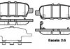 Гальмівні колодки зад. Qashqai/XTrail 07- (38x105,5x14,3) WOKING P9763.41 (фото 1)