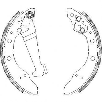 Колодки тормозные барабанные задние Seat Cordoba 1.2 02-09,Seat Cordoba 1.4 02-09 WOKING Z4046.00