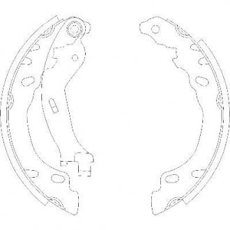 Колодки гальмівні бараб. задн. (Remsa) Fiat 500 07> Panda 03> / Bosch ver. WOKING Z4158.00