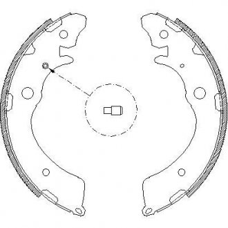 Тормозные колодки зад. Honda Accord III/IV 85-93/Suzuki Jimny 98-(Akebono) WOKING Z4383.00 (фото 1)