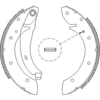 Колодки тормозные барабанные WOKING Z439602