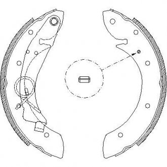 Колодки тормозные барабанные задние Citroen Berlingo 1.6 08-,Peugeot 206 sw 1.4 02- WOKING Z4419.00