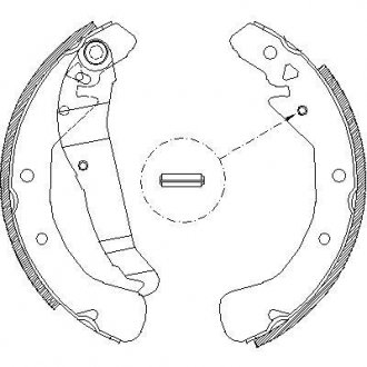 Колодки тормозные барабанные задние Opel Astra h 1.2 04-14,Opel Astra h 1.3 04-14 WOKING Z4422.00