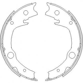 Колодки ручного тормоза Corolla 02-07/Avensis 03-08/Echo 99-05 WOKING Z4729.00