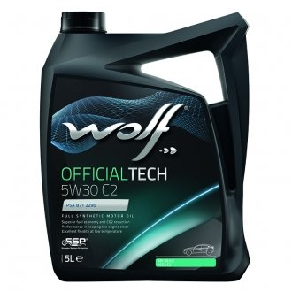 Олія моторна Officialtech C2 5W-30 (5 л) Wolf 8309113