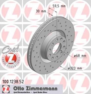 Тормозной диск ZIMMERMANN 100123852