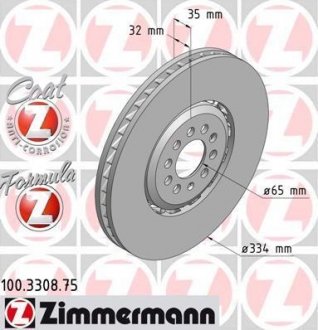 Тормозной диск ZIMMERMANN 100330875 (фото 1)
