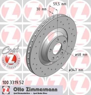 Диск тормозной SPORT Z ZIMMERMANN 100331952