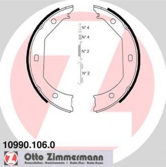 Тормозные колодки ручного тормоза ZIMMERMANN 109901060