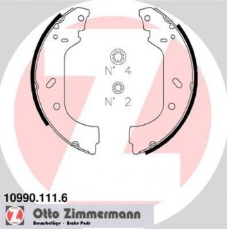 Комплект тормозных колодок 10990.111.6 ZIMMERMANN 109901116 (фото 1)