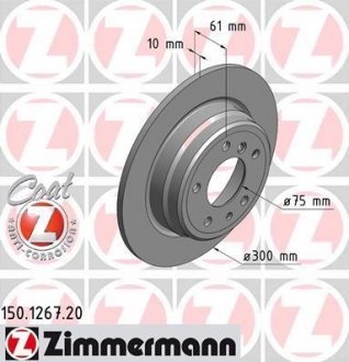 Диск тормозной Coat Z ZIMMERMANN 150126720