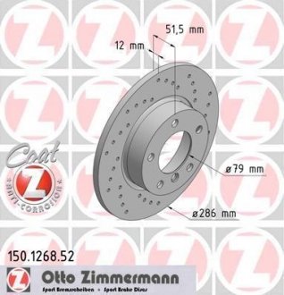 Гальмівний диск ZIMMERMANN 150126852