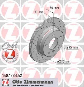 Гальмівний диск ZIMMERMANN 150128352