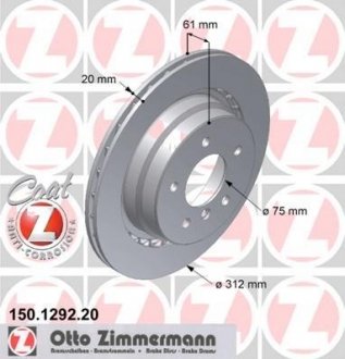 Гальмівний диск ZIMMERMANN 150129220