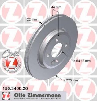 Тормозной диск 150.3400.20 ZIMMERMANN 150340020