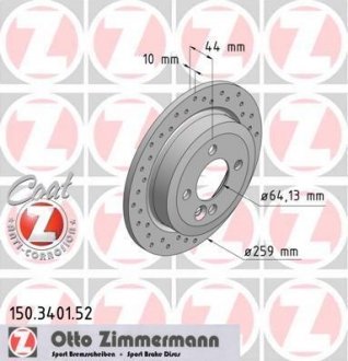 Тормозной диск ZIMMERMANN 150340152