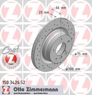 Гальмівний диск ZIMMERMANN 150342652