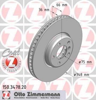 Диск гальмівний 150.3478.20 ZIMMERMANN 150347820