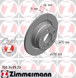 Тормозной диск ZIMMERMANN 150349920