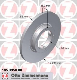 Тормозной диск ZIMMERMANN 185395000 (фото 1)