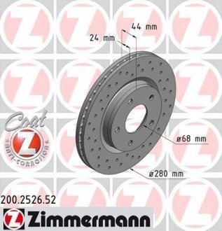 Гальмівний диск ZIMMERMANN 200252652