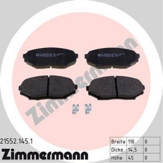 Тормозные колодки, дисковый тормоз (набор) ZIMMERMANN 215521451