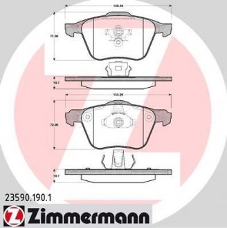 Колодки тормозные, дисковые ZIMMERMANN 235901901