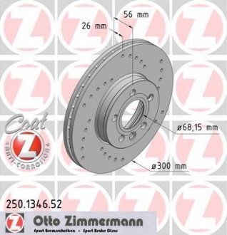 Тормозной диск ZIMMERMANN 250134652