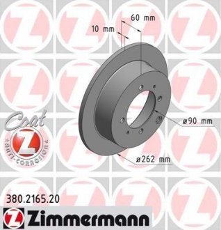 Тормозной диск ZIMMERMANN 380216520