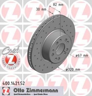 Тормозной диск ZIMMERMANN 400142152