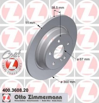 Диск тормозной MB W220 R ZIMMERMANN 400360820