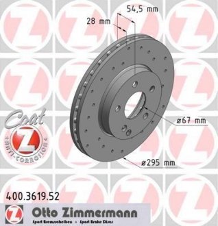 Тормозной диск ZIMMERMANN 400361952