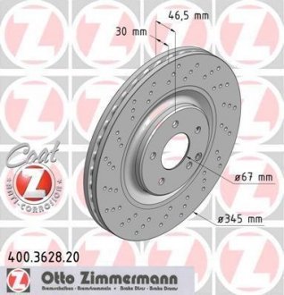 Тормозной диск ZIMMERMANN 400362820