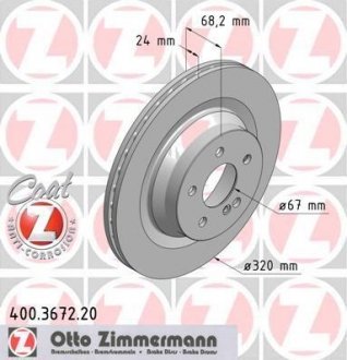 Тормозной диск ZIMMERMANN 400367220