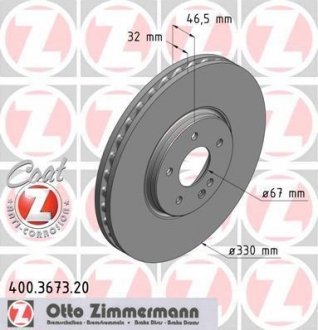 Тормозной диск ZIMMERMANN 400367320