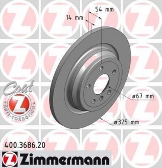 Диск тормозной ZIMMERMANN 400.3686.20