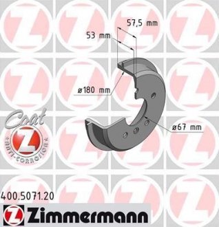 Тормозной барабан ZIMMERMANN 400507120