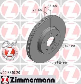 Диск тормозной ZIMMERMANN 400.5510.20