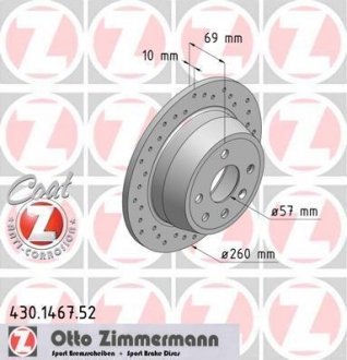 Тормозной диск ZIMMERMANN 430146752 (фото 1)