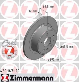 Тормозной диск ZIMMERMANN 430147120