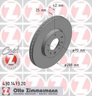 Тормозной диск ZIMMERMANN 430147320 (фото 1)